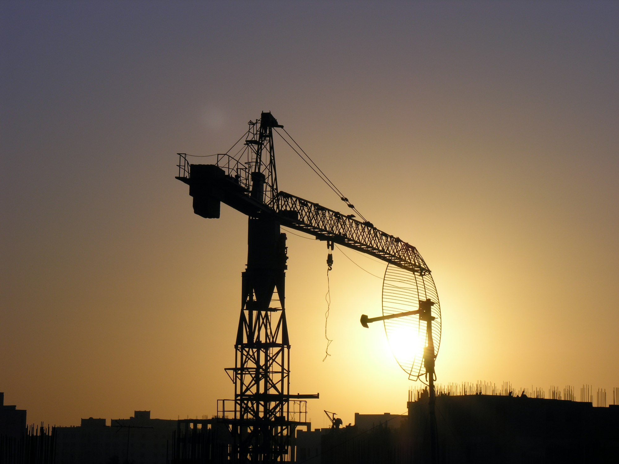 Construction at dusk in the UAE